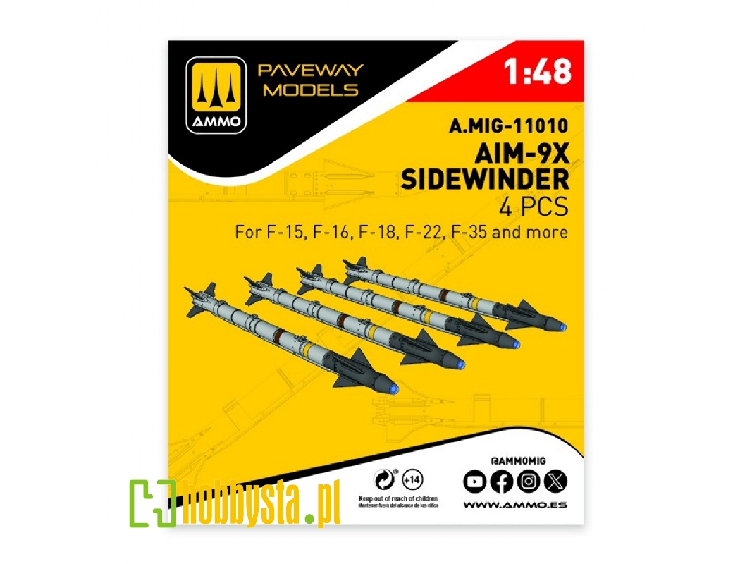 Aim-9 X Sidewinder (4 Pcs / 3d-printed) - image 1