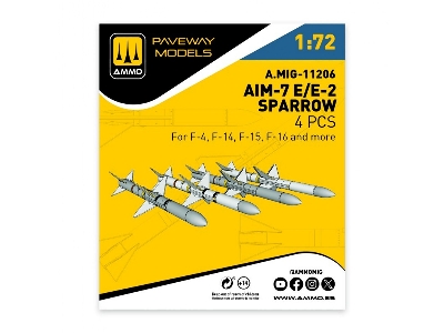 Aim-7 E/E2 Sparrow (4 Pcs / 3d-printed) - image 1
