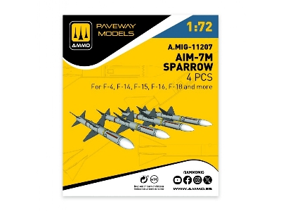 Aim-7 M Sparrow (4 Pcs / 3d-printed) - image 1