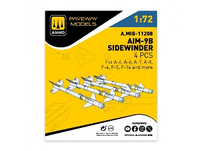 Aim-9 B Sidewinder (4 Pcs / 3d-printed) - image 1