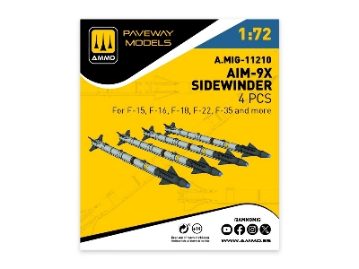 Aim-9 X Sidewinder (4 Pcs / 3d-printed) - image 1