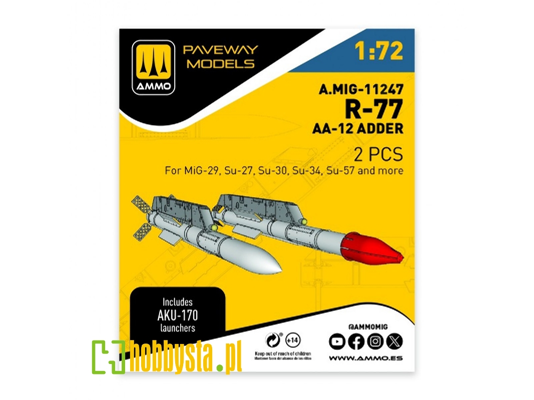 R-77 - Aa-12 Adder (2 Pcs / 3d-printed) - image 1
