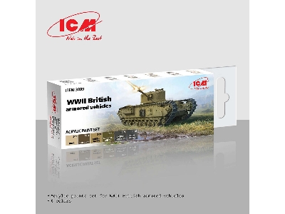 Acrylic Paint Set For WWII British Armored Vehicles - image 1