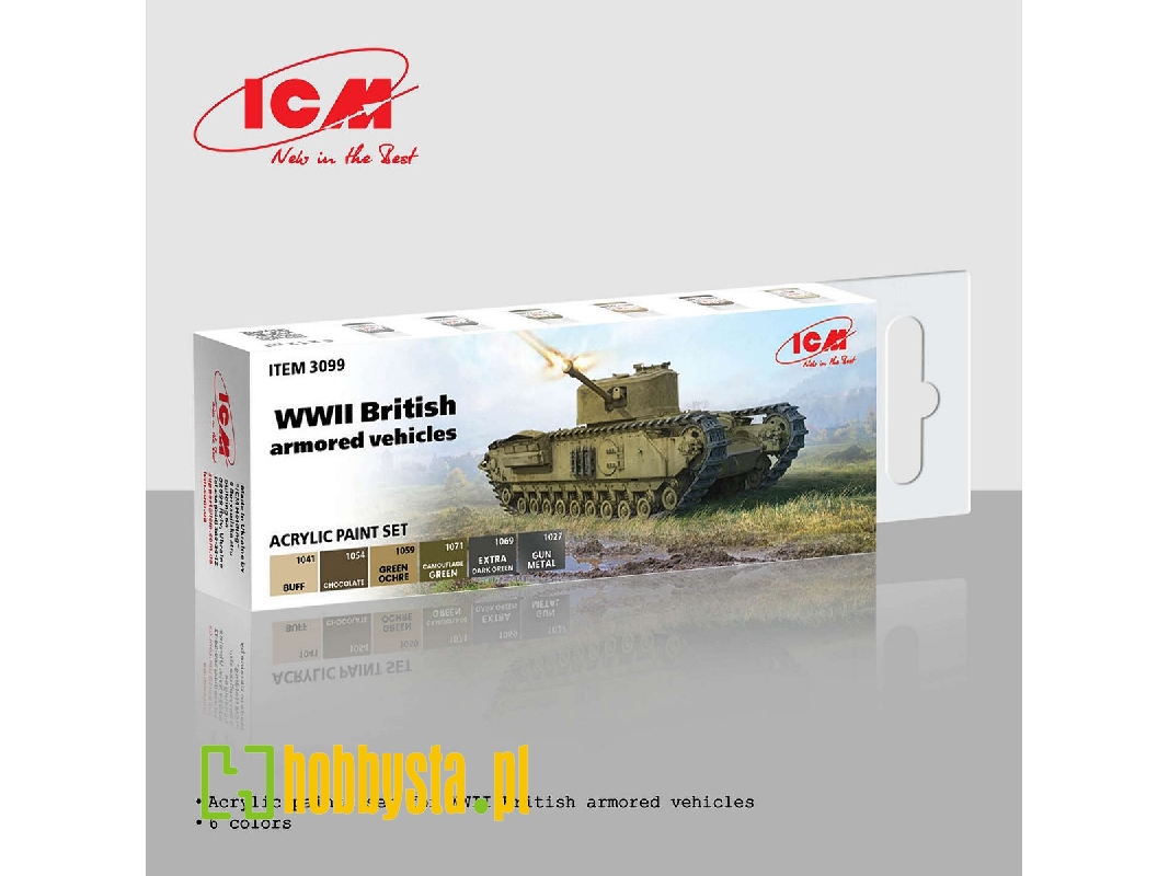 Acrylic Paint Set For WWII British Armored Vehicles - image 1