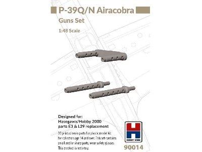 Bell P-39 Q/N Airacobra - 3d-printed Guns Set (For Hobby2000 And Hasegawa Kits) - image 1