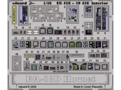 F/ A-18D interior S. A. 1/48 - Hobby Boss - - image 1