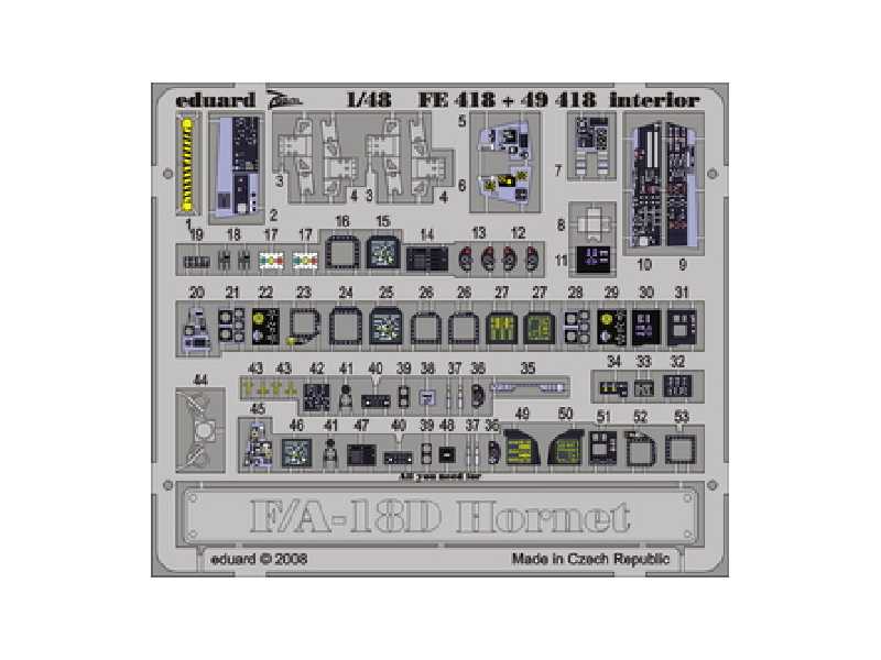 F/ A-18D interior S. A. 1/48 - Hobby Boss - - image 1