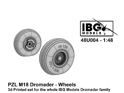 Pzl M18 Dromader - Wheels Set (3d-printed) - image 1