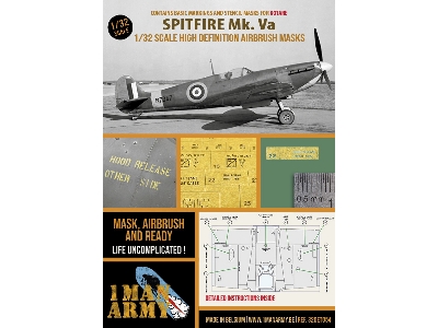 Supermarine Spitfire Mk.Va - Airbrush Maks Set (For Kotare Kits) - image 1