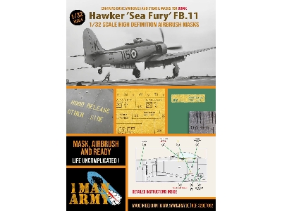 Hawker Sea Fury Fb.11 - Airbrush Maks Set (For Dbmk Kits) - image 1