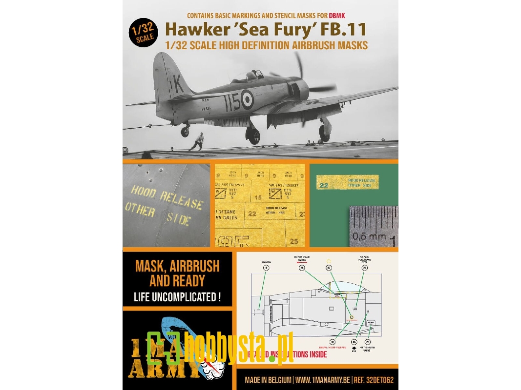Hawker Sea Fury Fb.11 - Airbrush Maks Set (For Dbmk Kits) - image 1