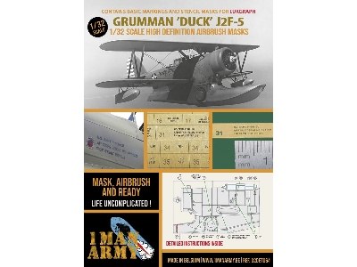 Grumman Duck J2f-5 - Airbrush Maks Set (For Lukgraph Kits) - image 1
