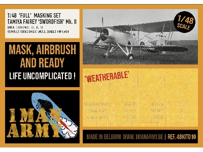 Fairey Swordfish Mk.Ii - Full Airbrush Maks Set (For Tamiya Kits) - image 1