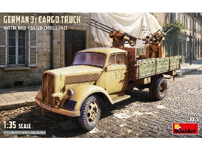 German 3t Cargo Truck With  Mg 151/20 Drilling - image 1