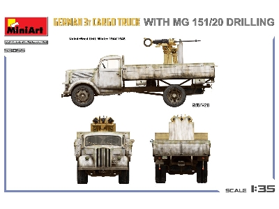 German 3t Cargo Truck With  Mg 151/20 Drilling - image 2