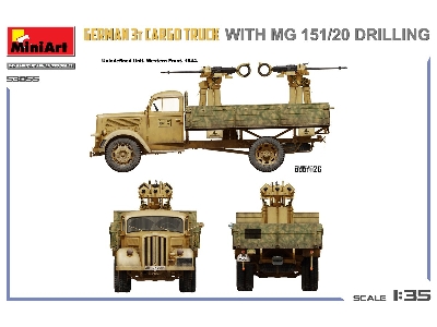 German 3t Cargo Truck With  Mg 151/20 Drilling - image 13