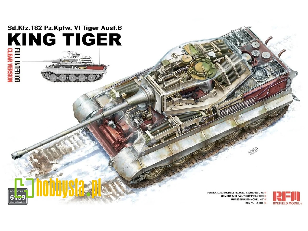 Sd.Kfz. 182 Pz.Kpfw. VI Tiger Ausf. B King Tiger Full Interior / Clear Version - image 1