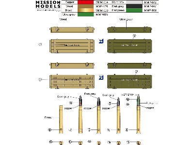 German 7,5 Cm Pak 40 Ammo Boxes W/Shells Set - image 4