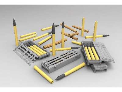German 7,5 Cm Pak 40 Ammo Boxes W/Shells Set - image 5
