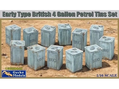 British Early Type 4 Gallon Petrol Tins Set - image 1