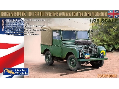 British Fv18001 Mk.1 80in 4x4 Utility Vehicle W/ Canvas Roof Top (Early Prod.) - image 1