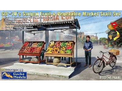 60's-70's Saigon Fruit & Vegetable Market Stall Set - image 1