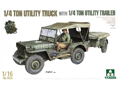 US WWII Willys 1/4 Ton Utility Truck with 1/4 Ton Utility Trailer - image 1