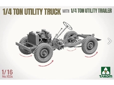 US WWII Willys 1/4 Ton Utility Truck with 1/4 Ton Utility Trailer - image 3