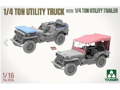 US WWII Willys 1/4 Ton Utility Truck with 1/4 Ton Utility Trailer - image 4