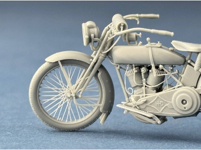 Us Model J Military Motorcycle 1916-1918 (3d-printed) - image 4
