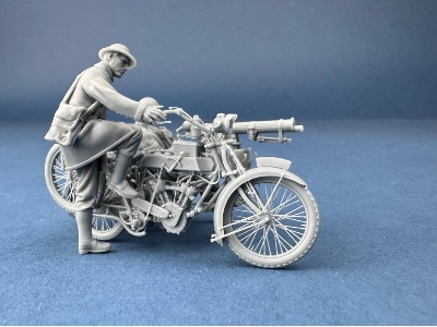 Machine Gun Corps Rider Starting The Motorcycle (3d-printed) - image 5