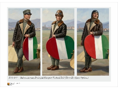 Italian Airman Posing At Nieuport Xi Rudder (1 Figure) - image 2