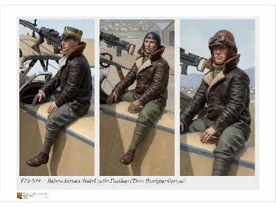 Italian Airman Seated Of The Fuselage (1 Figure / 3d-printed) - image 1