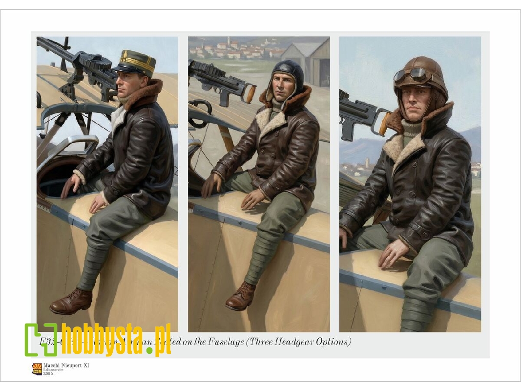 Italian Airman Seated Of The Fuselage (1 Figure / 3d-printed) - image 1