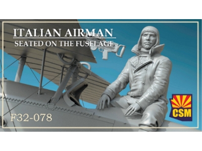 Italian Airman Seated Of The Fuselage (1 Figure / 3d-printed) - image 2