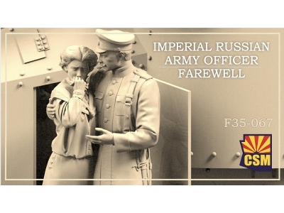 Imperial Russian Army Officer Farewell (2 Figures / 3d-printed) - image 1
