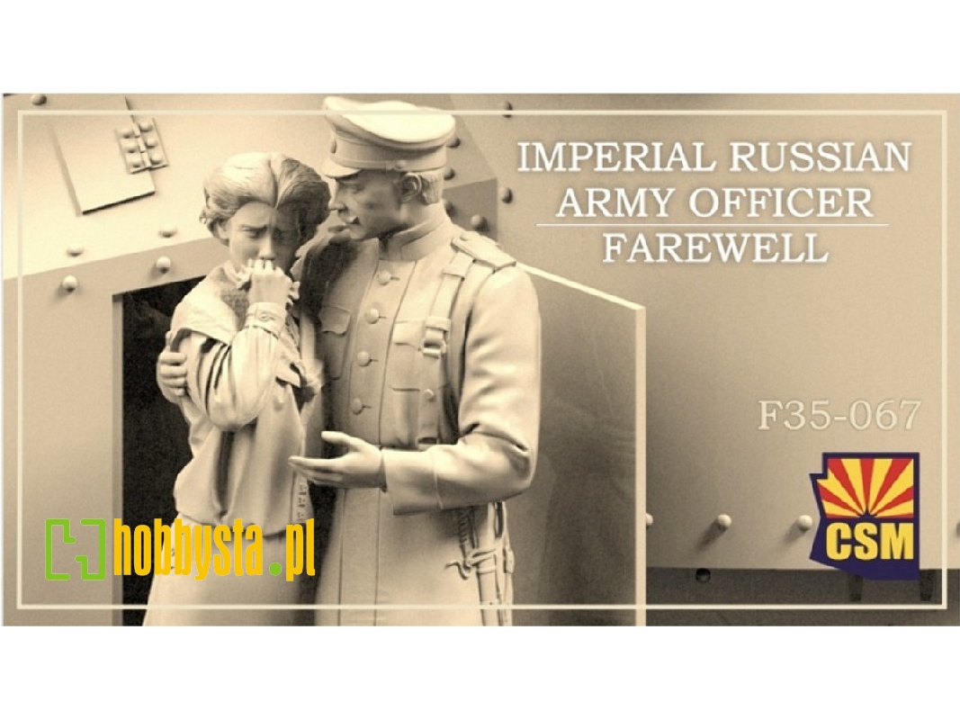 Imperial Russian Army Officer Farewell (2 Figures / 3d-printed) - image 1