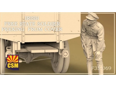 Irish Free State Soldier Peeking From Cover (1 Figure / 3d-printed) - image 1