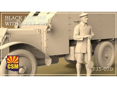 Black And Tan With Lewis Gun (1 Figure / 3d-printed) - image 1