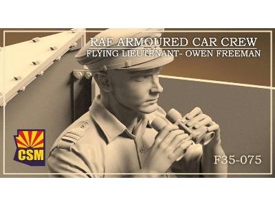 Raf Armoured Car Crew Driver - F/L Robert Evans (1 Figure / 3d-printed) - image 1