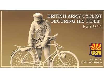 British Army Cyclist Securing His Rifle (1 Figure / 3d-printed) - image 1