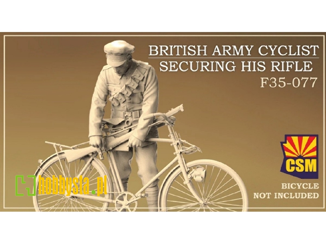 British Army Cyclist Securing His Rifle (1 Figure / 3d-printed) - image 1