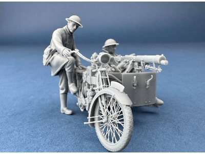 Machine Gun Corps Rider Starting The Motorcycle (3d-printed) - image 3
