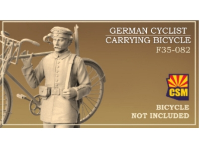 German Cyclist Carrying Bicycle (3d-printed) - image 1