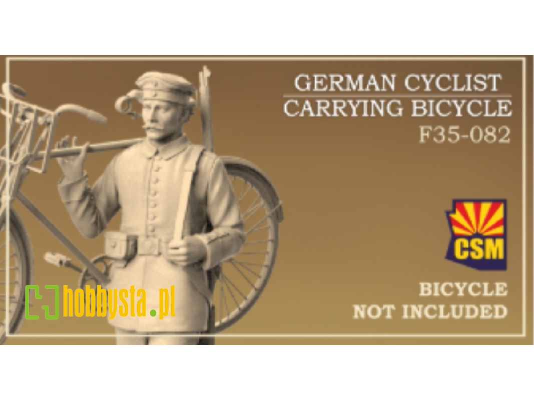 German Cyclist Carrying Bicycle (3d-printed) - image 1