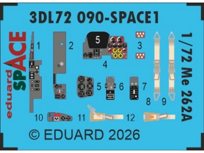 Messerschmitt Me-262 A - Space Set (For Arma Hobby Kits) - image 1