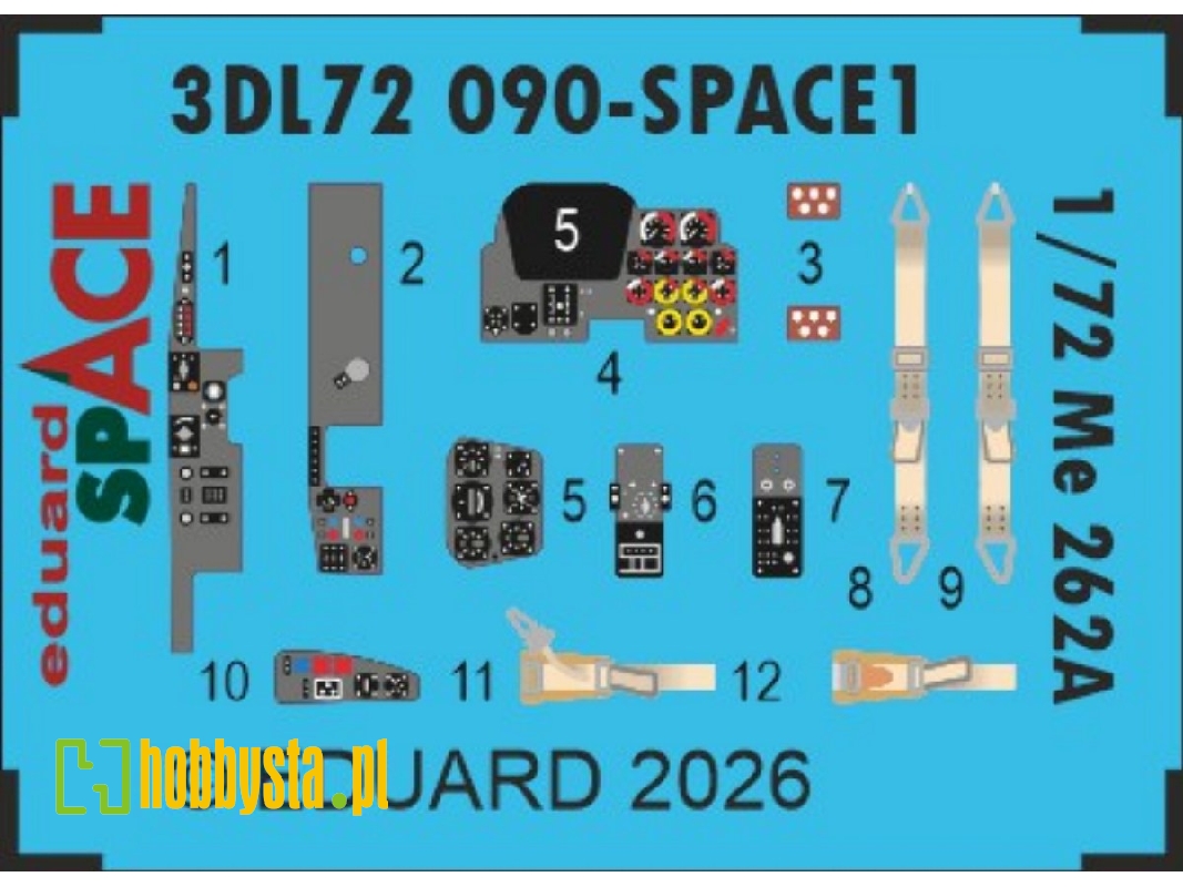 Messerschmitt Me-262 A - Space Set (For Arma Hobby Kits) - image 1