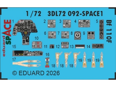Messerschmitt Bf-110 F - Space Set (For Eduard Kits) - image 1