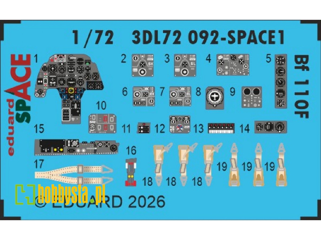 Messerschmitt Bf-110 F - Space Set (For Eduard Kits) - image 1