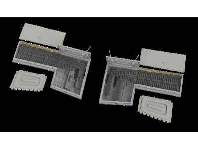 North American P-51 B/C Mustang - Gun Bays (For Eduard Kits / 3d-printed) - image 1